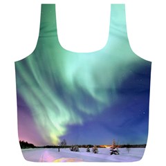 Aurora Borealis Alaska Space Full Print Recycle Bags (l) 