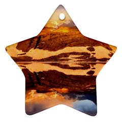 France Snow Winter Sunrise Fog Star Ornament (two Sides) by BangZart