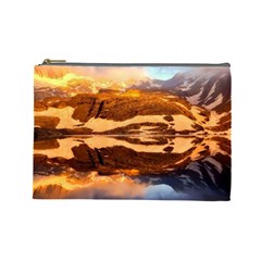 France Snow Winter Sunrise Fog Cosmetic Bag (large)  by BangZart