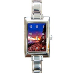 South Africa Sea Ocean Hdr Sky Rectangle Italian Charm Watch by BangZart