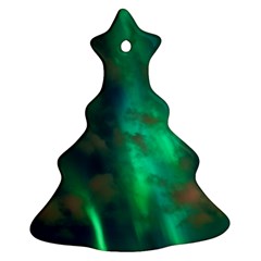 Northern Lights Plasma Sky Christmas Tree Ornament (two Sides) by BangZart