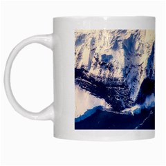 Antarctica Mountains Sunrise Snow White Mugs by BangZart