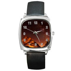 Italy Night Evening Stars Square Metal Watch by BangZart