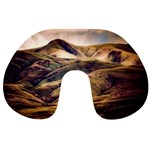 Iceland Mountains Sky Clouds Travel Neck Pillows Back