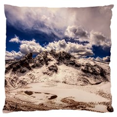 Italy Landscape Mountains Winter Large Flano Cushion Case (two Sides)