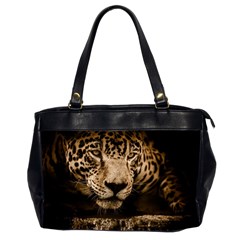 Jaguar Water Stalking Eyes Office Handbags (2 Sides)  by BangZart