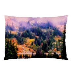 Landscape Fog Mist Haze Forest Pillow Case by BangZart