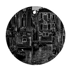 Venice Italy Gondola Boat Canal Round Ornament (two Sides) by BangZart