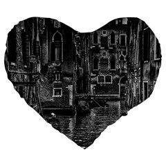 Venice Italy Gondola Boat Canal Large 19  Premium Heart Shape Cushions by BangZart