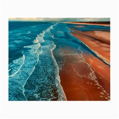 Sea Ocean Coastline Coast Sky Small Glasses Cloth (2-side) by BangZart