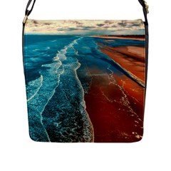 Sea Ocean Coastline Coast Sky Flap Messenger Bag (l) 