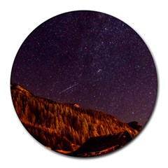 Italy Cabin Stars Milky Way Night Round Mousepads by BangZart