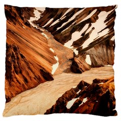 Iceland Mountains Snow Ravine Standard Flano Cushion Case (two Sides)