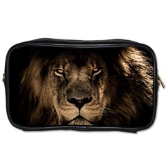 African Lion Mane Close Eyes Toiletries Bags 2-side by BangZart