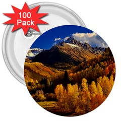 Colorado Fall Autumn Colorful 3  Buttons (100 Pack)  by BangZart