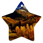 Colorado Fall Autumn Colorful Star Ornament (Two Sides) Back