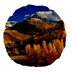 Colorado Fall Autumn Colorful Large 18  Premium Round Cushions