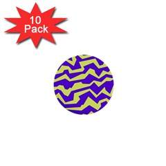 Polynoise Vibrant Royal 1  Mini Buttons (10 Pack)  by jumpercat