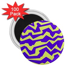 Polynoise Vibrant Royal 2 25  Magnets (100 Pack)  by jumpercat