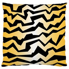 Polynoise Tiger Large Flano Cushion Case (one Side) by jumpercat