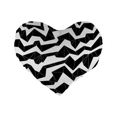 Polynoise Origami Standard 16  Premium Heart Shape Cushions by jumpercat