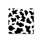 Animal Print Black And White Black Square Magnet Front