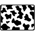 Animal Print Black And White Black Fleece Blanket (Large)  80 x60  Blanket Front