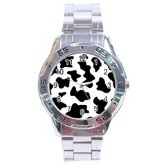 Animal Print Black And White Black Stainless Steel Analogue Watch by BangZart