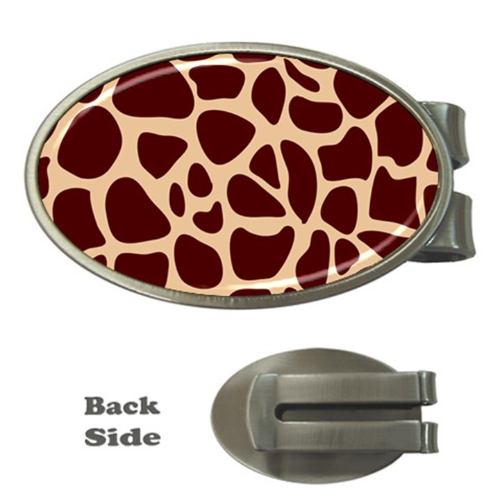 Animal Print Girraf Patterns Money Clips (Oval) 