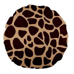 Animal Print Girraf Patterns Large 18  Premium Round Cushions