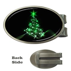 Christmas Tree Background Money Clips (oval)  by BangZart