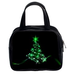 Christmas Tree Background Classic Handbags (2 Sides) by BangZart