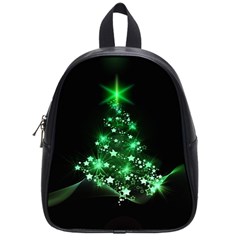 Christmas Tree Background School Bag (small) by BangZart