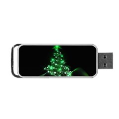 Christmas Tree Background Portable Usb Flash (two Sides) by BangZart