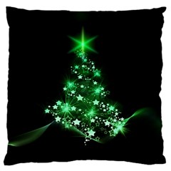 Christmas Tree Background Large Flano Cushion Case (one Side)