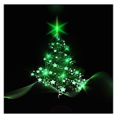 Christmas Tree Background Large Satin Scarf (square)