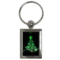 Christmas Tree Background Key Chains (rectangle)  by BangZart