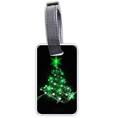 Christmas Tree Background Luggage Tags (one Side)  by BangZart