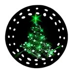 Christmas Tree Background Ornament (Round Filigree) Front