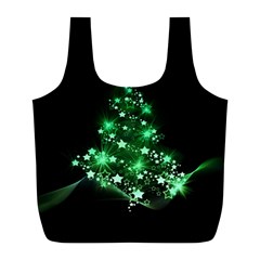 Christmas Tree Background Full Print Recycle Bags (l) 