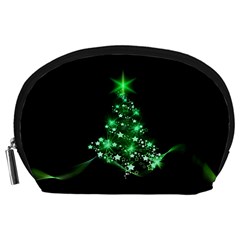 Christmas Tree Background Accessory Pouches (large) 