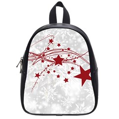 Christmas Star Snowflake School Bag (small) by BangZart