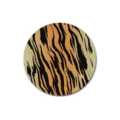 Animal Tiger Seamless Pattern Texture Background Magnet 3  (round) by BangZart