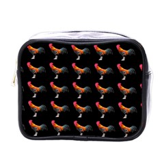 Background Pattern Chicken Fowl Mini Toiletries Bags by BangZart