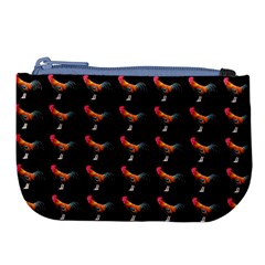 Background Pattern Chicken Fowl Large Coin Purse by BangZart