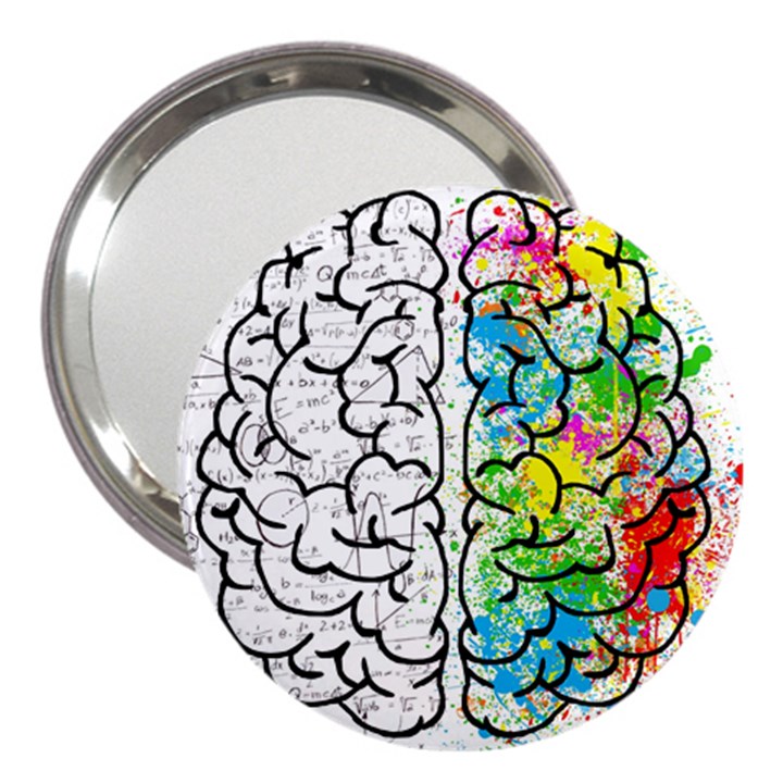 Brain Mind Psychology Idea Hearts 3  Handbag Mirrors