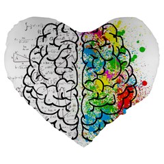 Brain Mind Psychology Idea Hearts Large 19  Premium Heart Shape Cushions