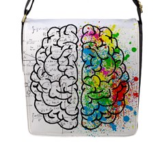 Brain Mind Psychology Idea Hearts Flap Messenger Bag (l) 