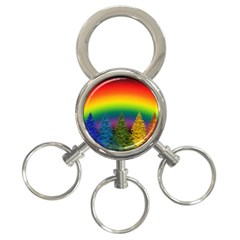 Christmas Colorful Rainbow Colors 3-ring Key Chains by BangZart