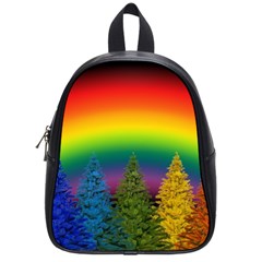 Christmas Colorful Rainbow Colors School Bag (small) by BangZart
